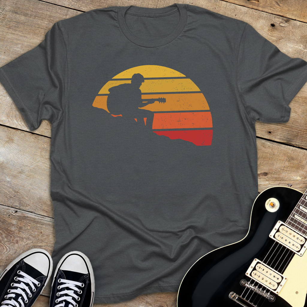Guitarist Retro Sunset T-Shirt