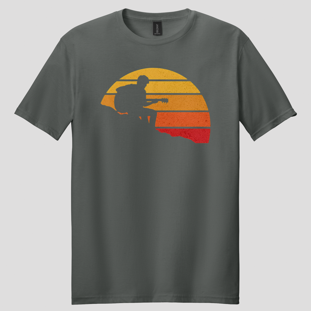 Guitarist Retro Sunset T-Shirt