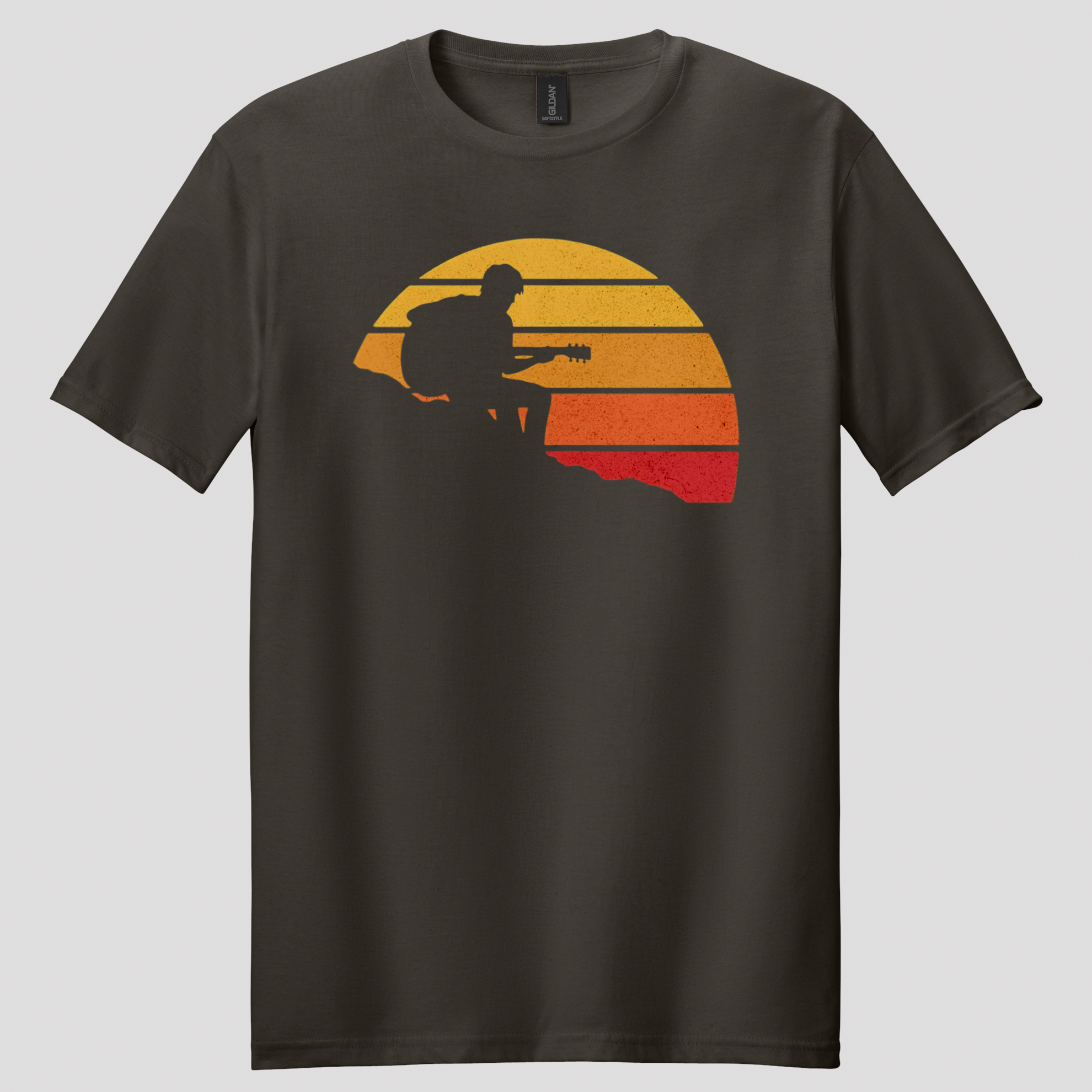Guitarist Retro Sunset T-Shirt
