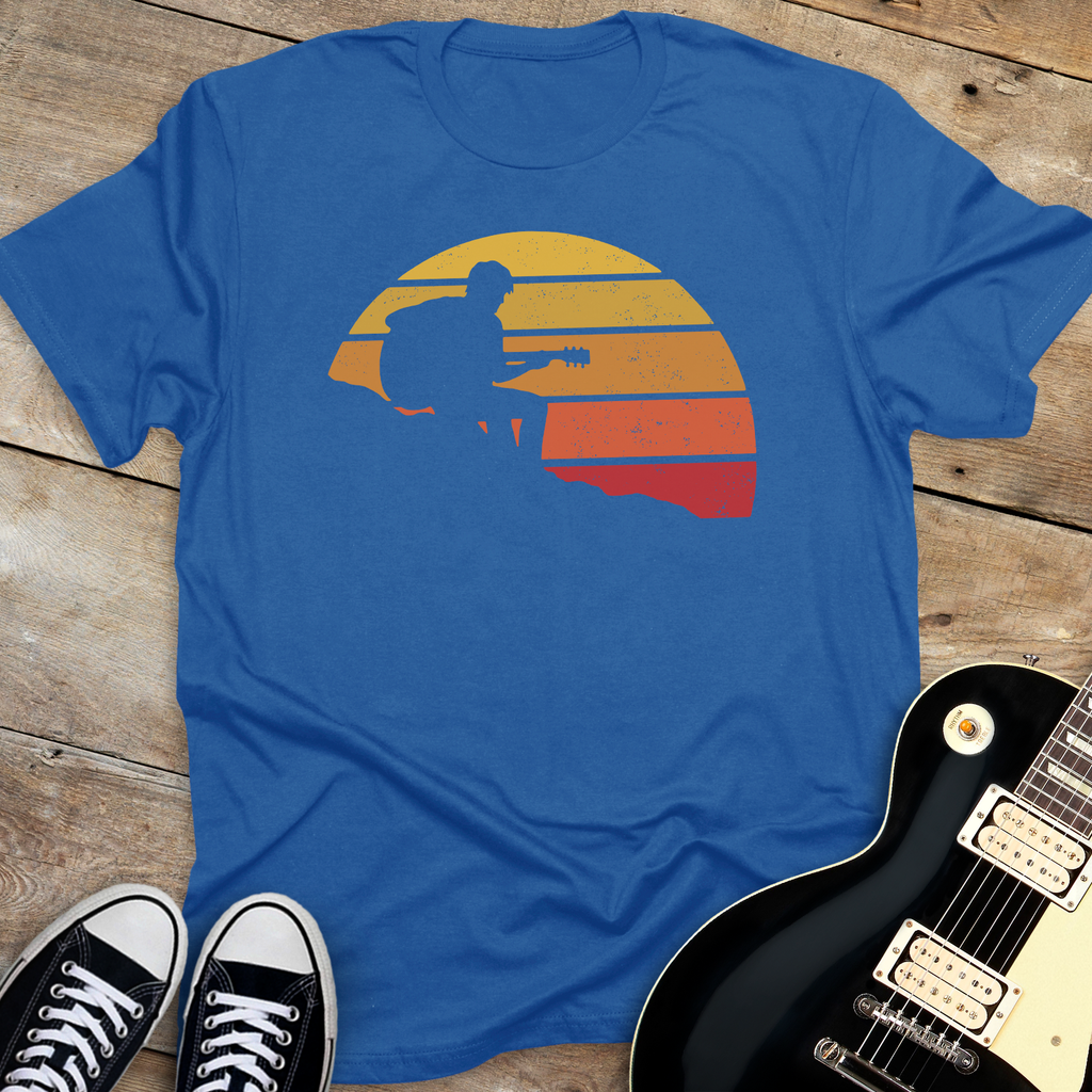 Guitarist Retro Sunset T-Shirt