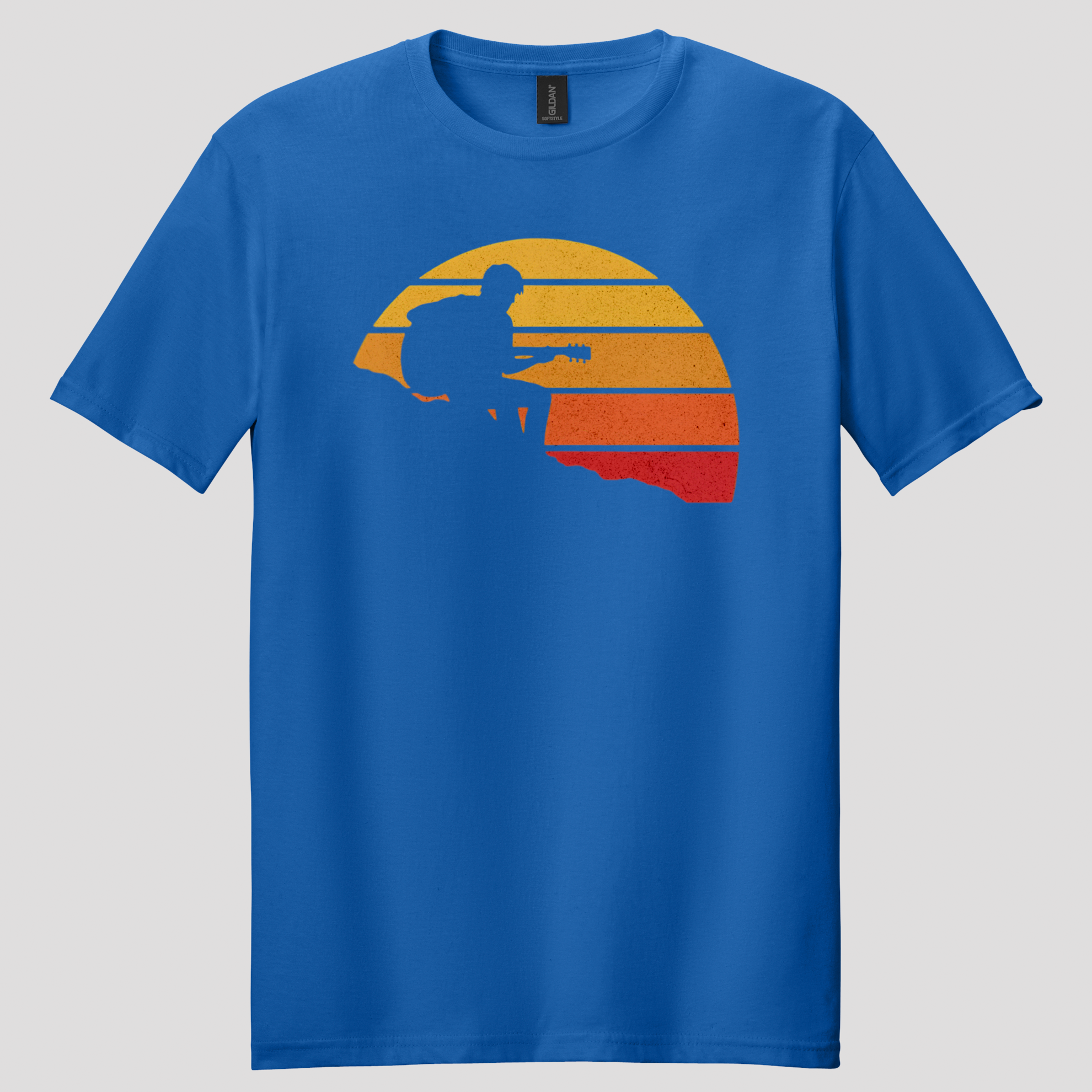 Guitarist Retro Sunset T-Shirt