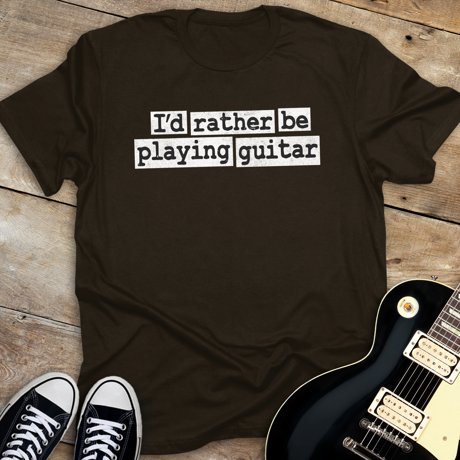 I'd Rather Be Playing Guitar T-Shirt