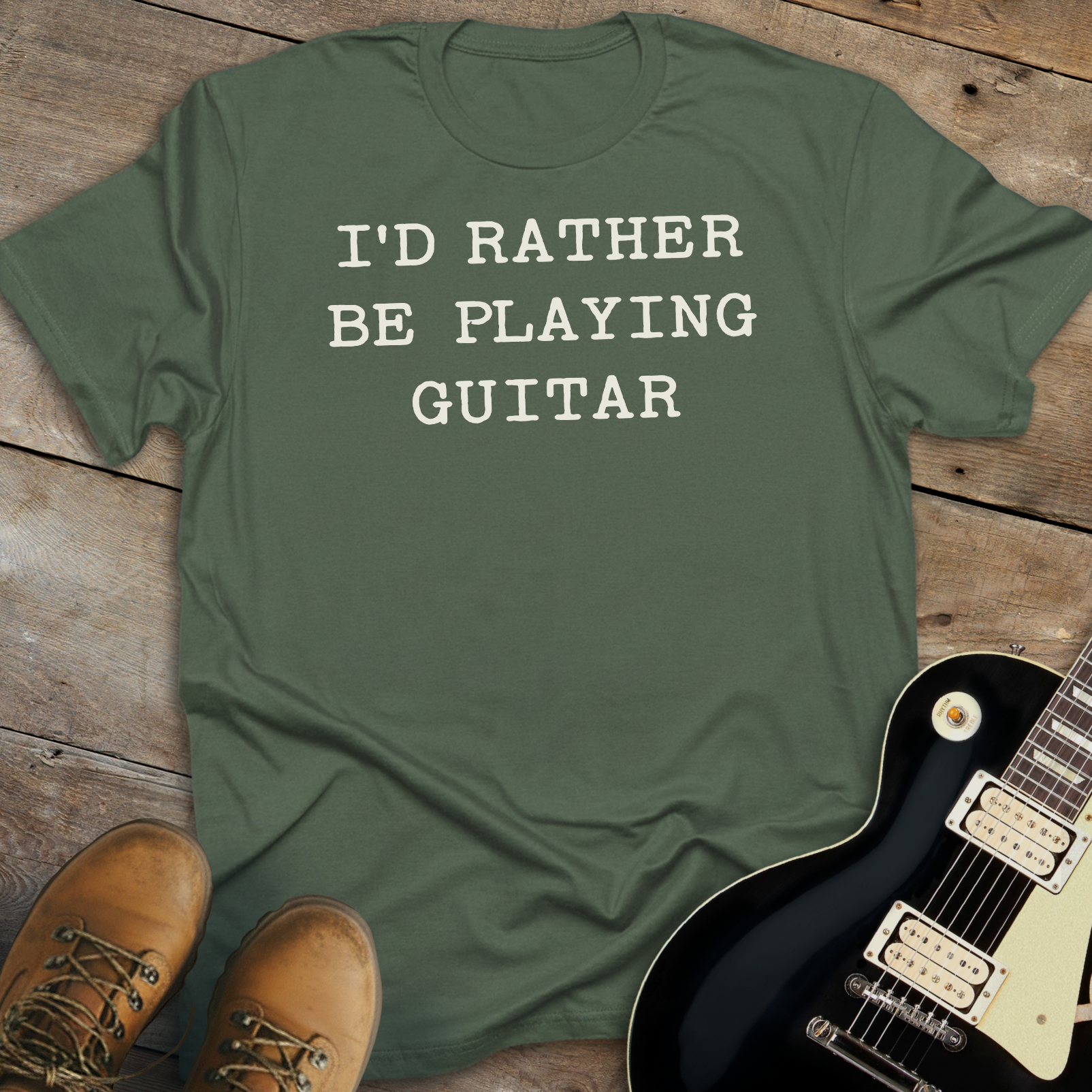 I'd Rather Be Playing Guitar T-Shirt