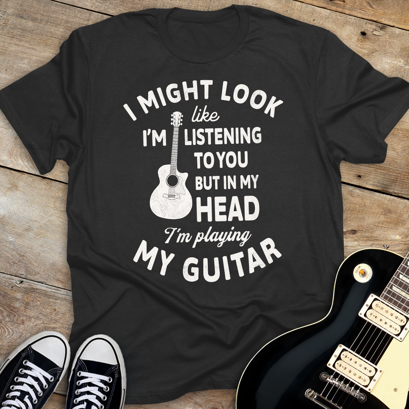 In My Head I'm Playing Guitar T-shirt