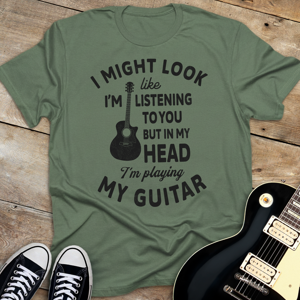 In My Head I'm Playing Guitar T-shirt