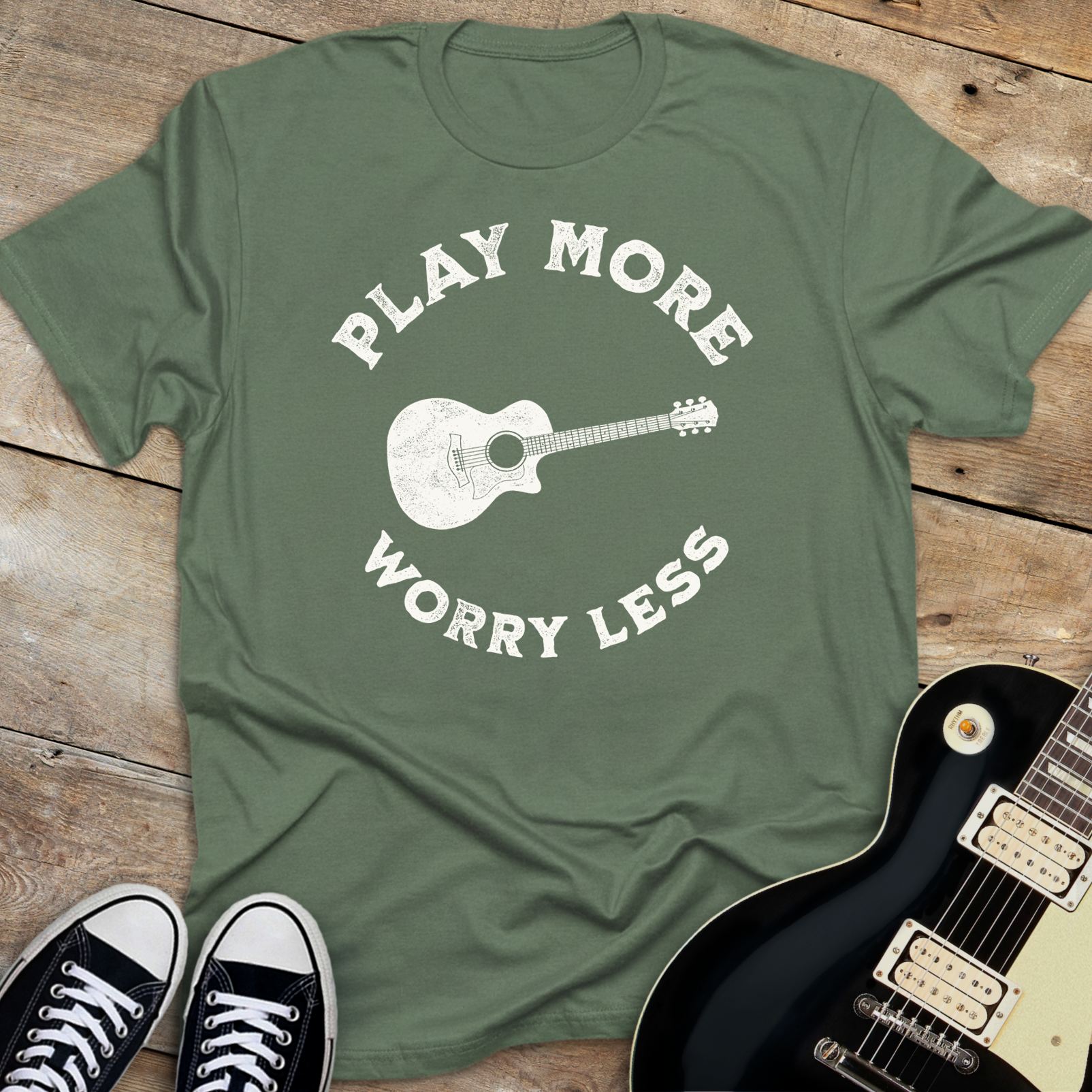 Play More Worry Less T-shirt